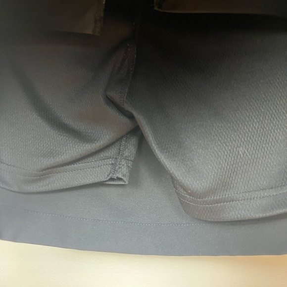 Adidas Skirt Skort Golf Under Shorts Womens M/L Solid Black Pull On Stretch - Picture 7 of 9